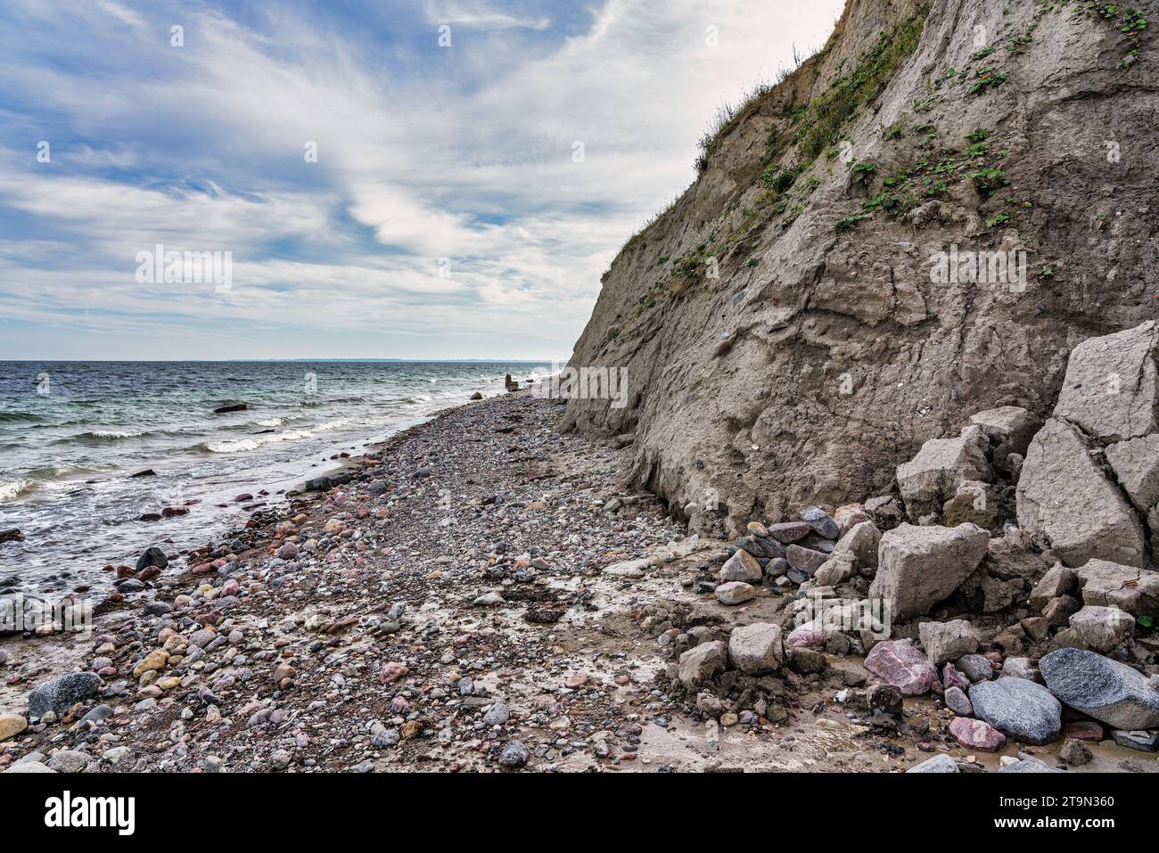 Steilküste in der Ostsee am Strand von Schönhagen. Stockfoto