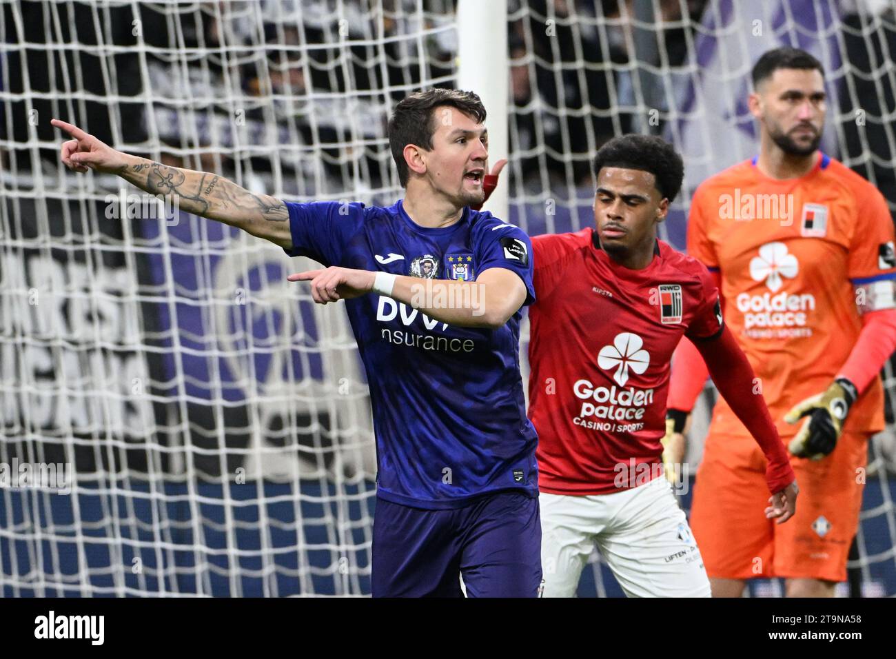 Brüssel, Belgien . November 2023. Benito Raman of Anderlecht, fotografiert während eines Fußballspiels zwischen RSC Anderlecht und RWDM am 15. Spieltag der Jupiler Pro League Saison 2023–2024 am 26. November 2023 in Brüssel, Belgien. (Foto: Maarten Straetemans/Isosport/Content Curation/SIPA USA) Credit: SIPA US/Alamy Live News Stockfoto