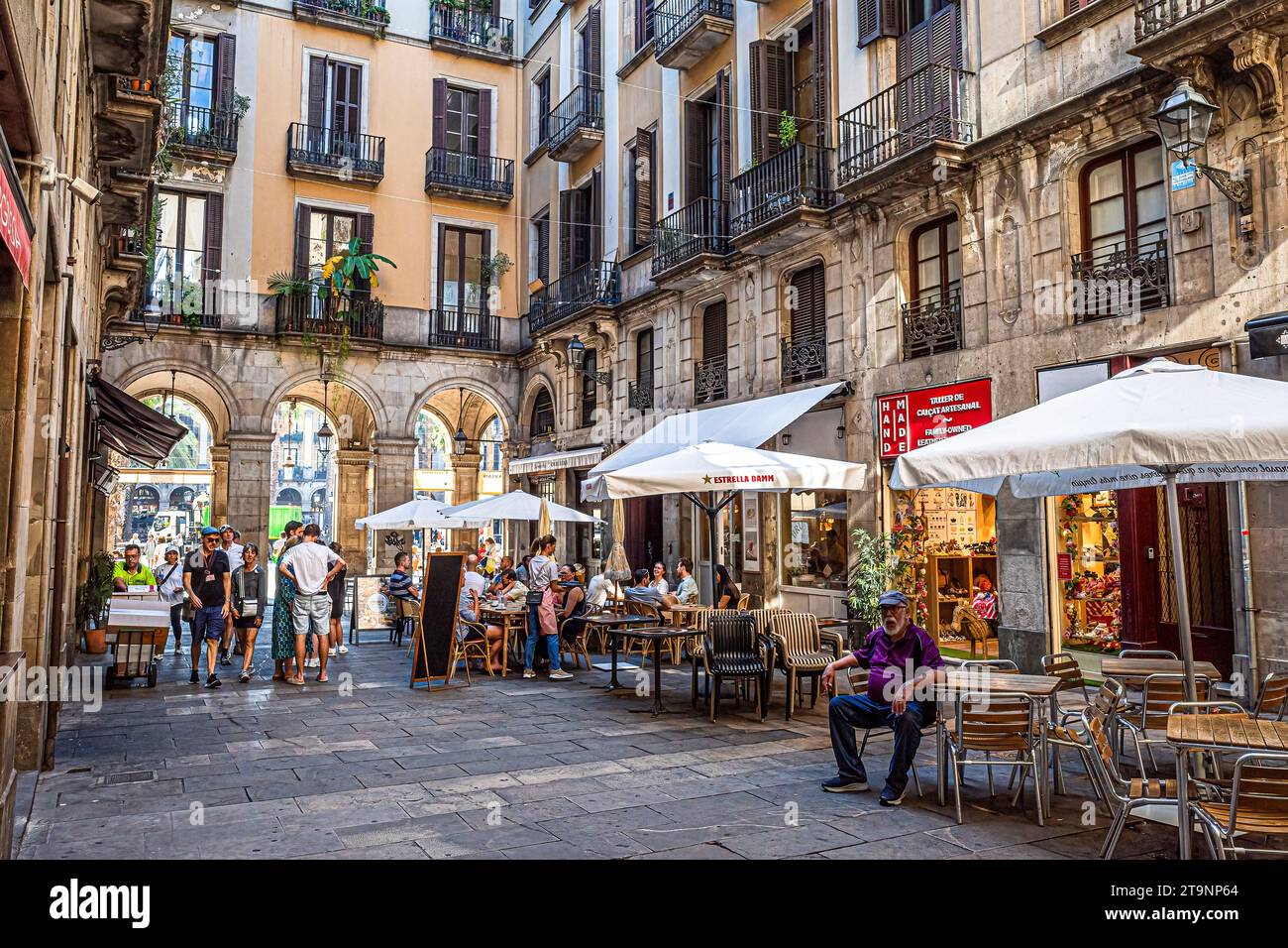 Straßenszenen aus Barcelona Spanien Stockfoto