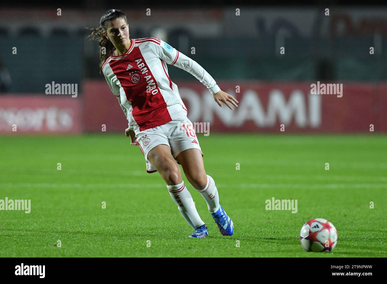 Rom, Latium. November 2023. Danique Noordman aus Ajax während des zweiten Qualifikationsspiels der Women's Champions League zwischen Roma Women und Ajax im Tre Fontane-Stadion in Rom, Italien, 23. November 2022. Photographer01 Credit: Unabhängige Fotoagentur/Alamy Live News Stockfoto