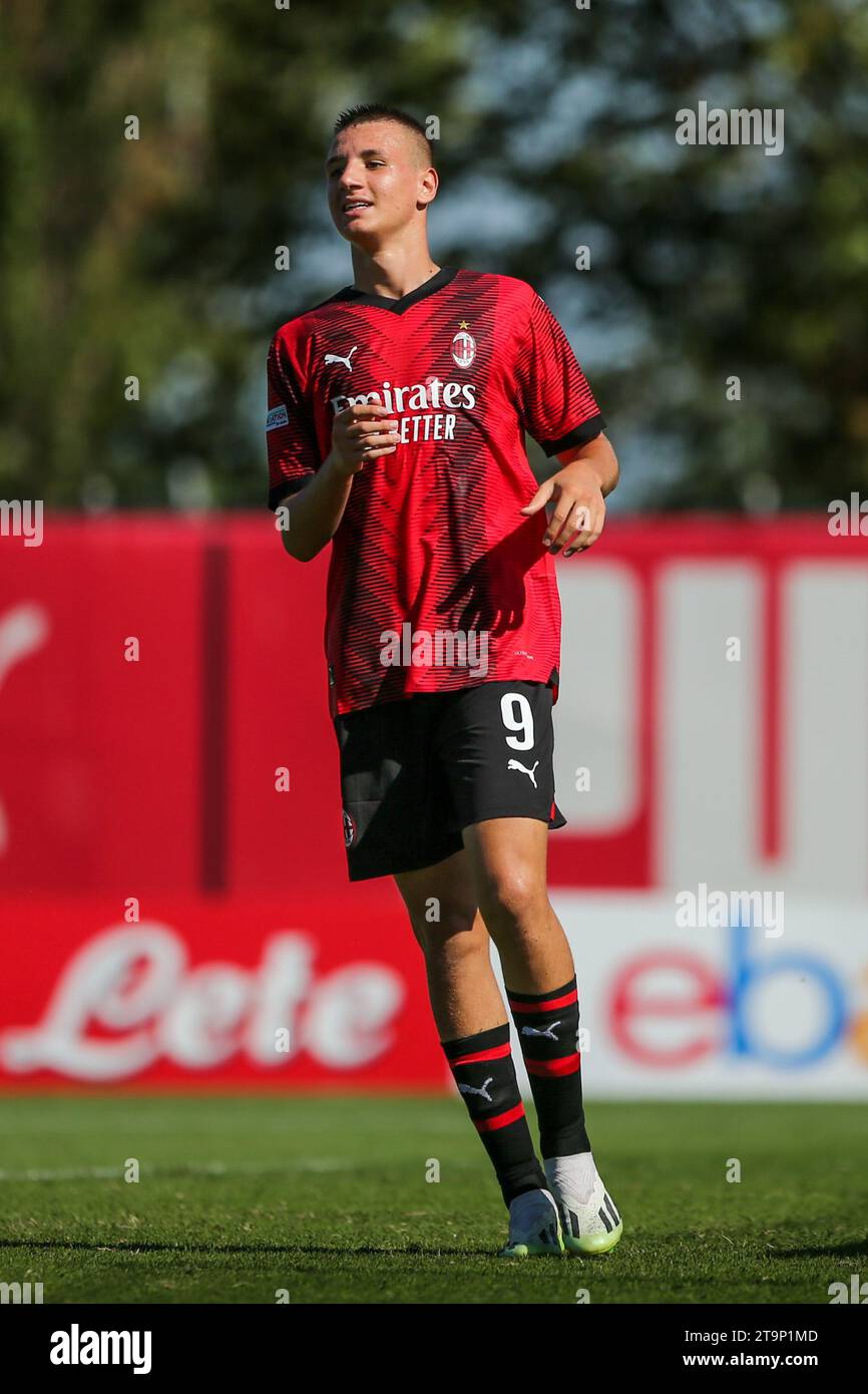 MAILAND, ITALIEN, 12.09.2023: Die U19 und Newcastle U19 spielen in der Youth League im Vismara Sports Center. Stockfoto