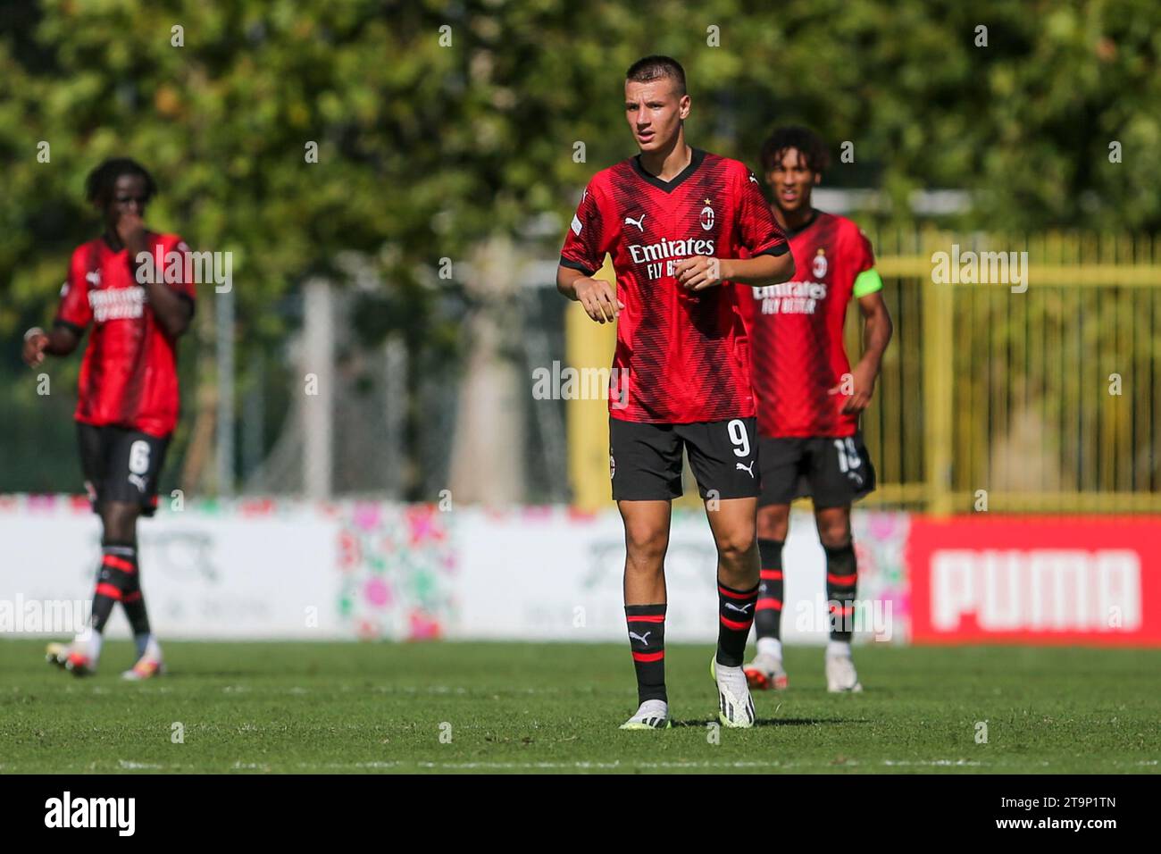 MAILAND, ITALIEN, 12.09.2023: Die U19 und Newcastle U19 spielen in der Youth League im Vismara Sports Center. Stockfoto