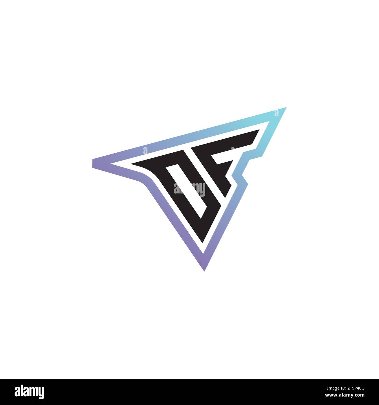 DF Letter Kombination cooles Logo Esport oder Gaming Initial Logo als inspirierendes Konzeptdesign Stock Vektor