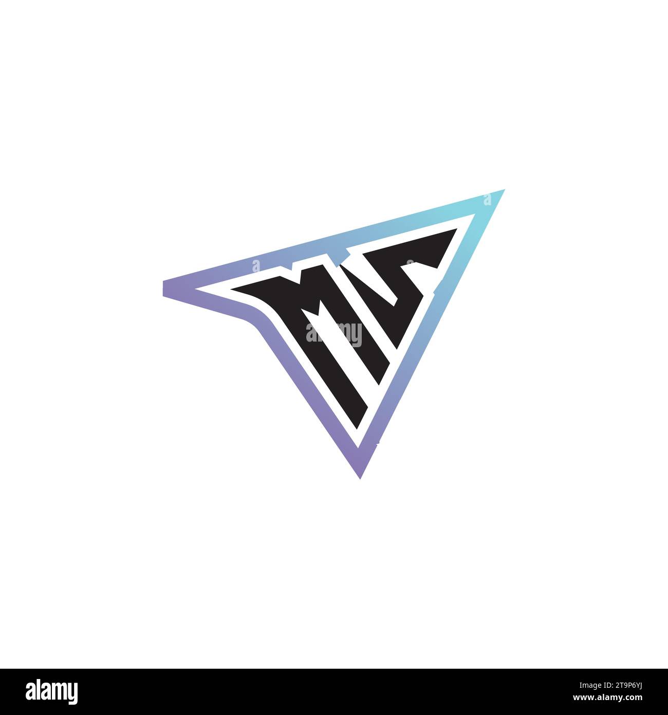 Ms Letter Kombination aus coolem Esport-Logo oder anfänglichem Gaming-Logo als inspirierendes Konzeptdesign Stock Vektor