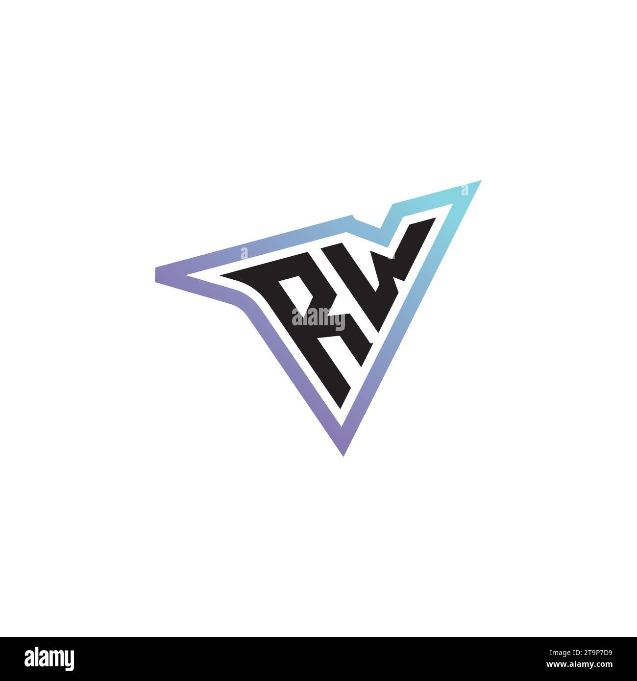 RW Letter Kombination cooles Logo Esport oder Gaming Initial Logo als inspirierendes Konzeptdesign Stock Vektor