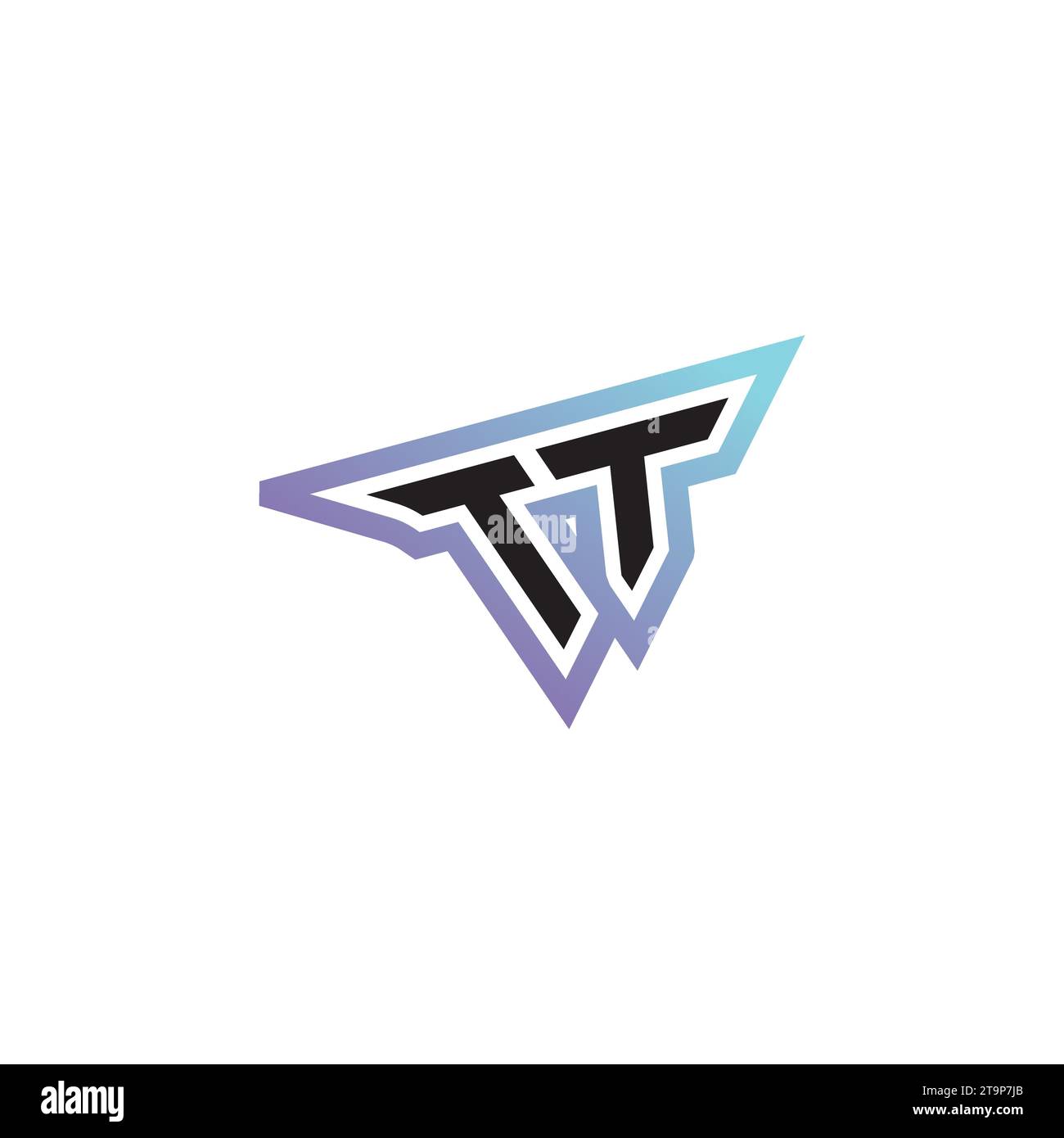 TT Letter Kombination cooles Logo Esport oder Gaming Initial Logo als inspirierendes Konzeptdesign Stock Vektor