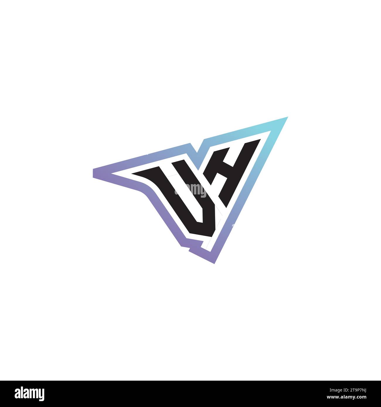 VH-Letter-Kombination cooles Logo Esport oder Gaming-Initial-Logo als inspirierendes Konzeptdesign Stock Vektor