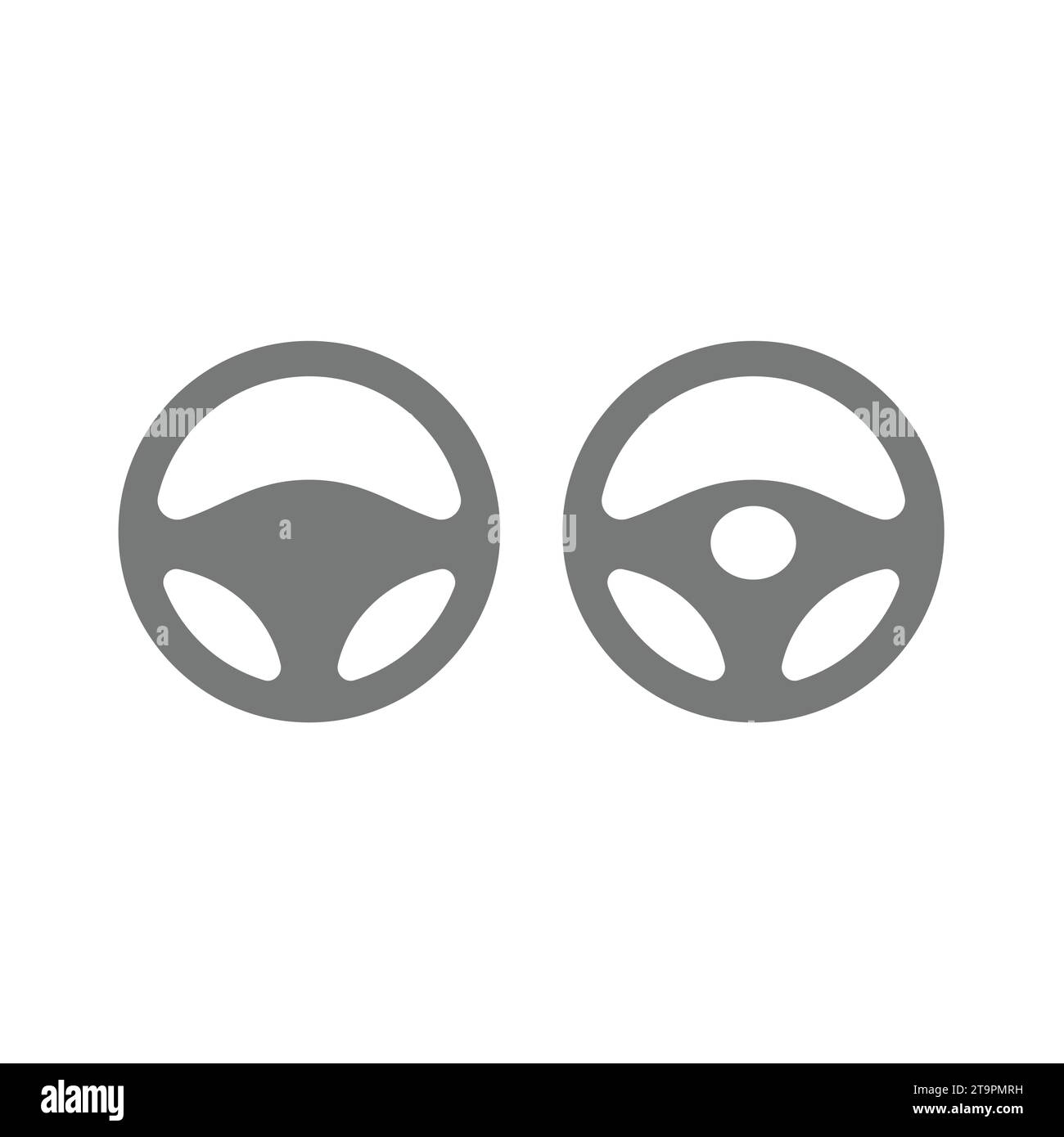 Vektorsymbol am Lenkrad des Fahrzeugs. Fahren, Autosymbol. Stock Vektor