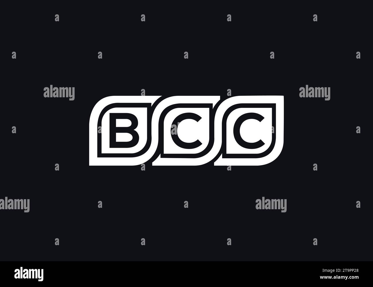 BCC Letter Logo Kombination Design Vektorvorlage. Logo für Gruppenbuchstaben BCC Stock Vektor