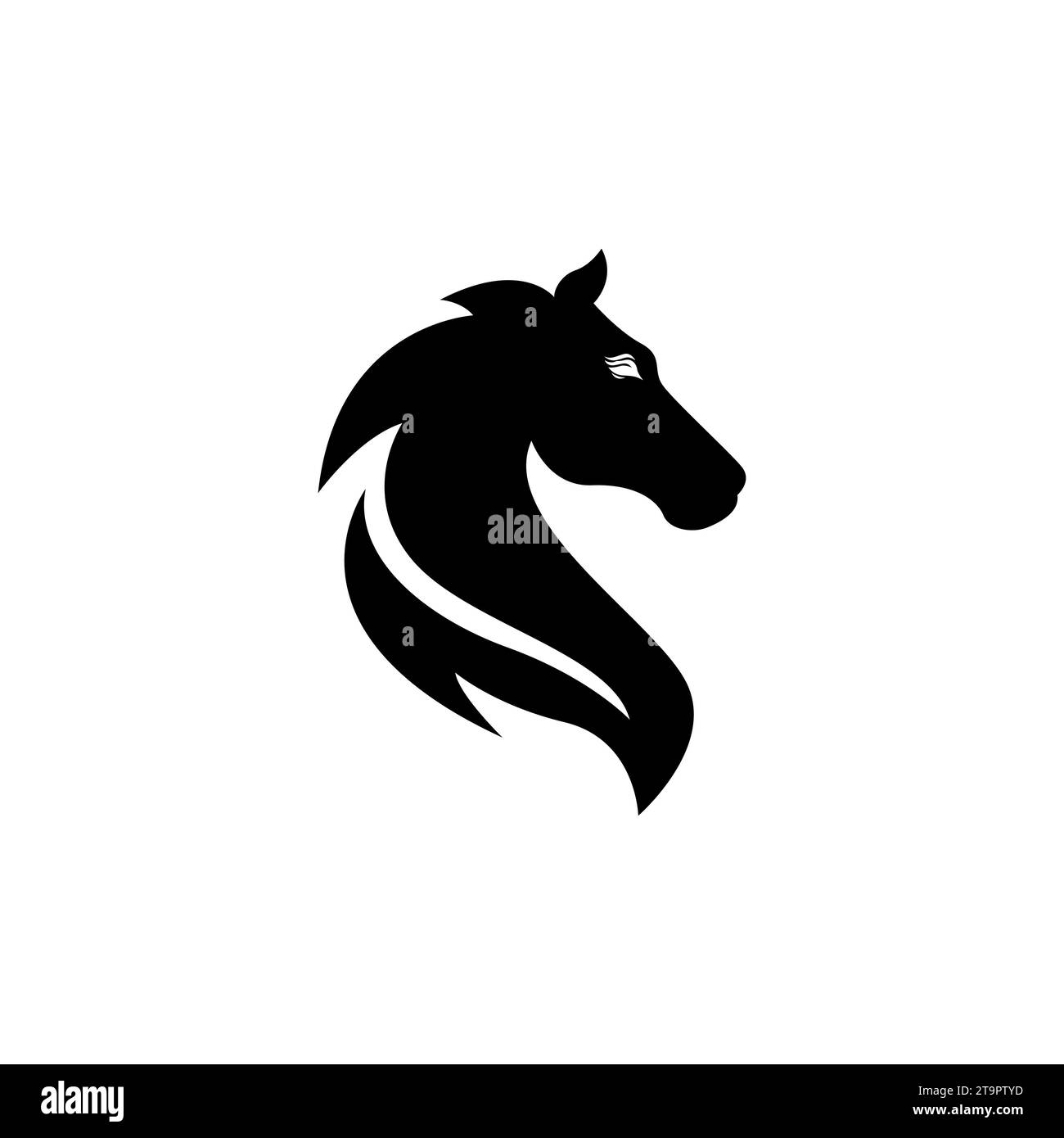 Design mit Pferdelogo. Elegantes und luxuriöses Pferdelogo-Konzept. Vektor-Logo-Vorlage.EPS 10 Stock Vektor