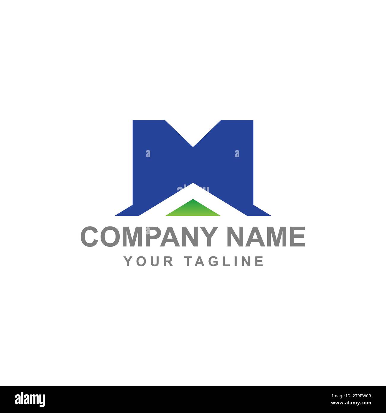 M-Schriftzug mit Logo. Minimales kreatives Monogramm-Symbol. EPS 10 Stock Vektor