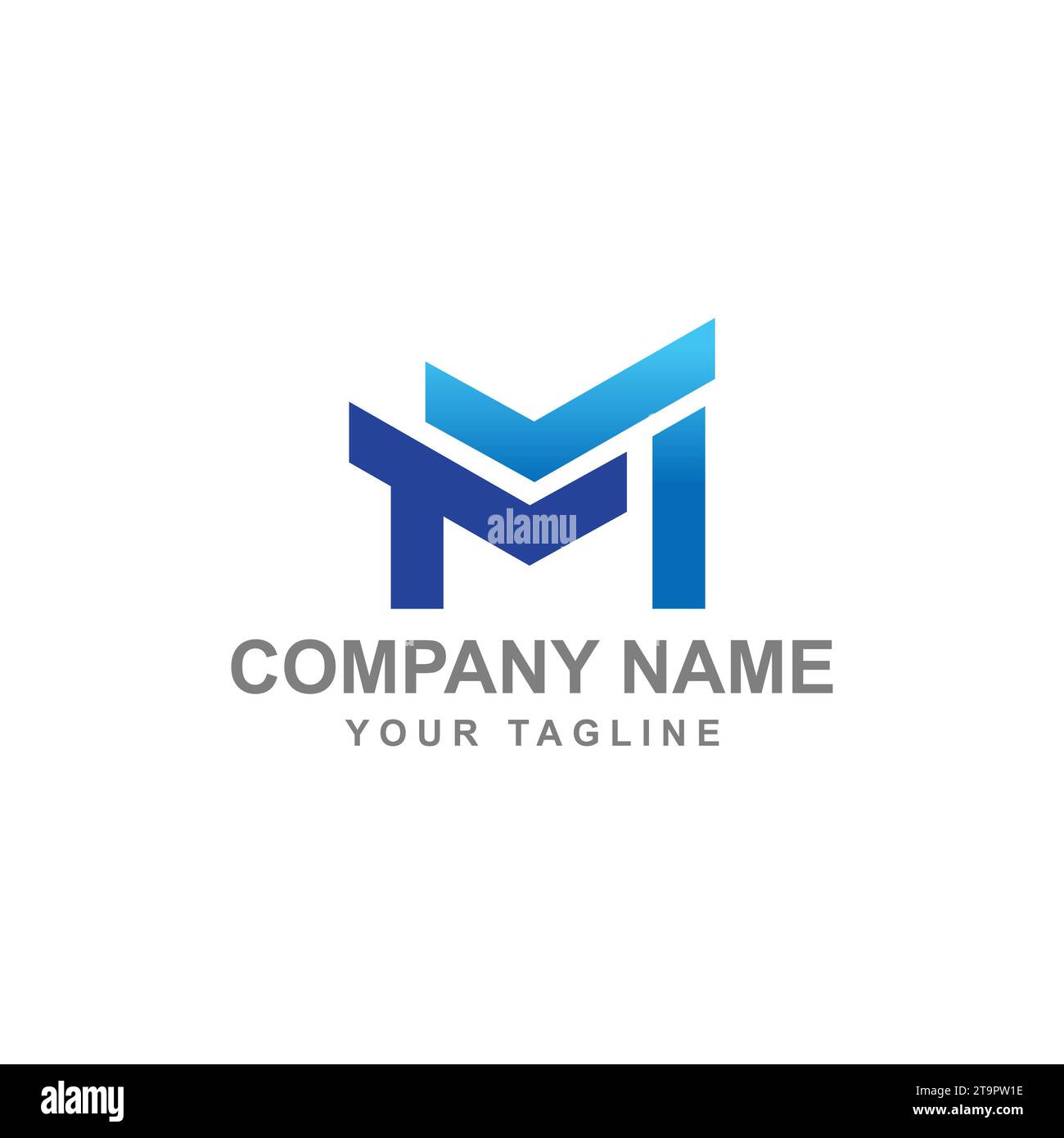 M-Schriftzug mit Logo. Minimales kreatives Monogramm-Symbol. EPS 10 Stock Vektor
