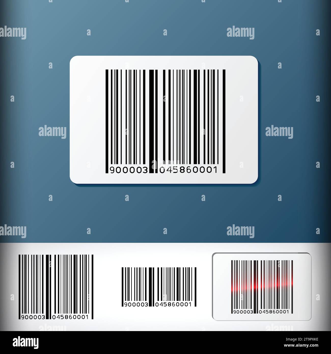 Realistisches Barcode-Symbol. Barcode-Logo. Vektorabbildung Stock Vektor