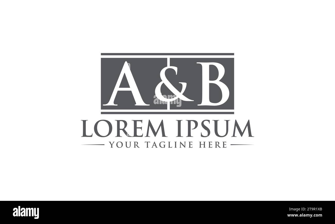 Ab-Logo-Design Kreatives und modernes Logo-Design Stock Vektor