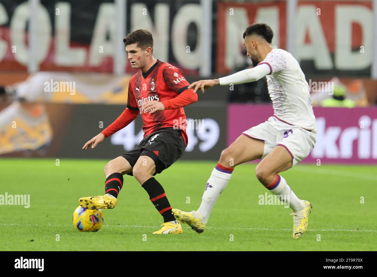 25. November 2023 Mailand - Italien - Sport, Fußball - Mailand vs Fiorentina italienische Meisterschaft 2023/2024 - G. Meazza Stadium - im Bild: Christian Pu Stockfoto