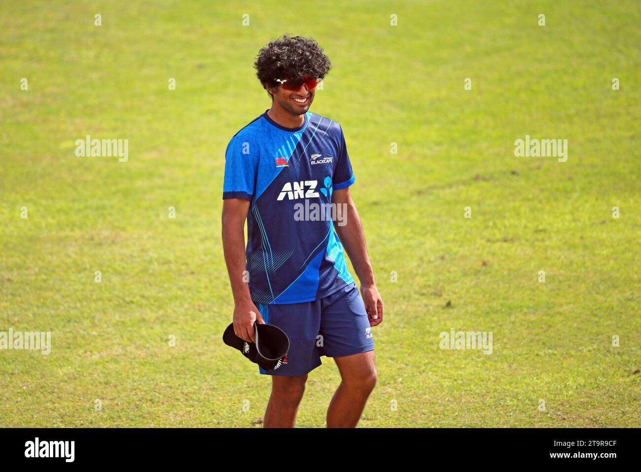 Das neuseeländische Test-Cricket-Team nimmt am ersten Testspiel gegen Bangladesch Teil Stockfoto