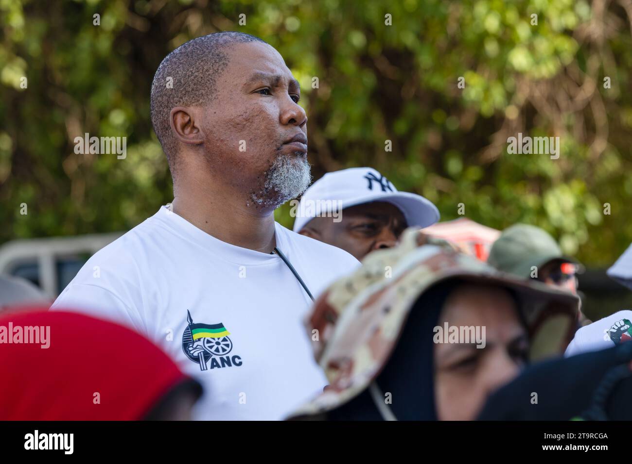 Gaborone , Botswana 24.11.2023, Zwelivelile Mandela auf dem marsch für palästinensische Leben, Protest in Gaborone Stockfoto