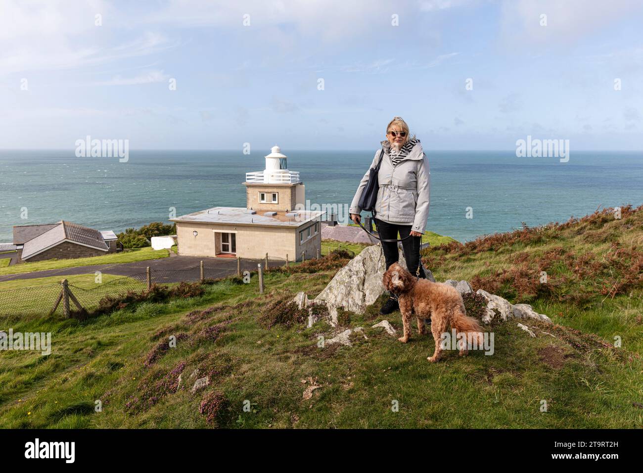 Bull Point Leuchtturm Mortehoe, North Devon, Großbritannien, England, Bull Point Leuchtturm, Mortehoe, Leuchtturm, Leuchttürme, Devon, Devon Coast, Stockfoto