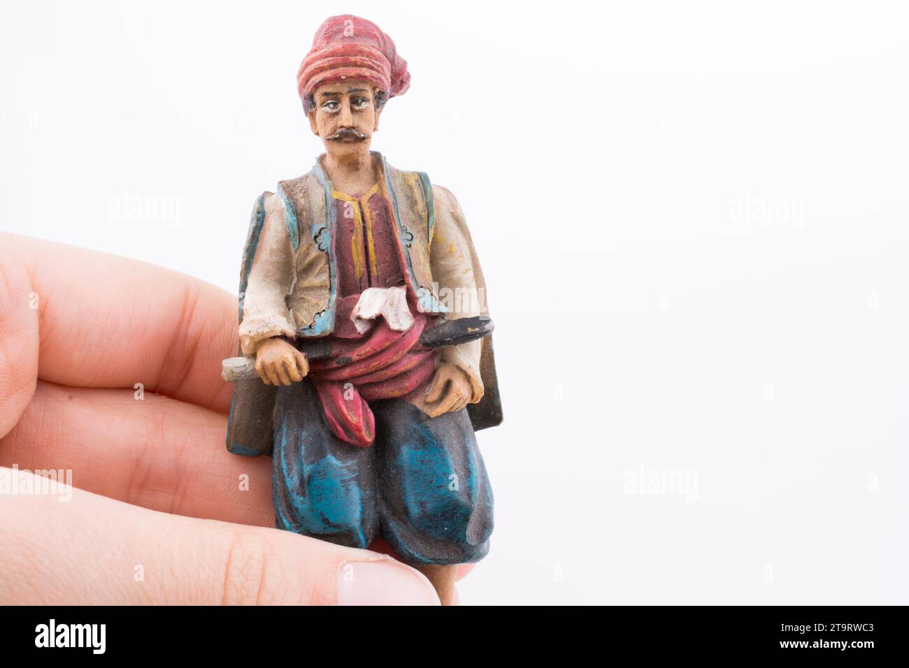 Osmanische Mann Figur in tradational Kleidung Stockfoto