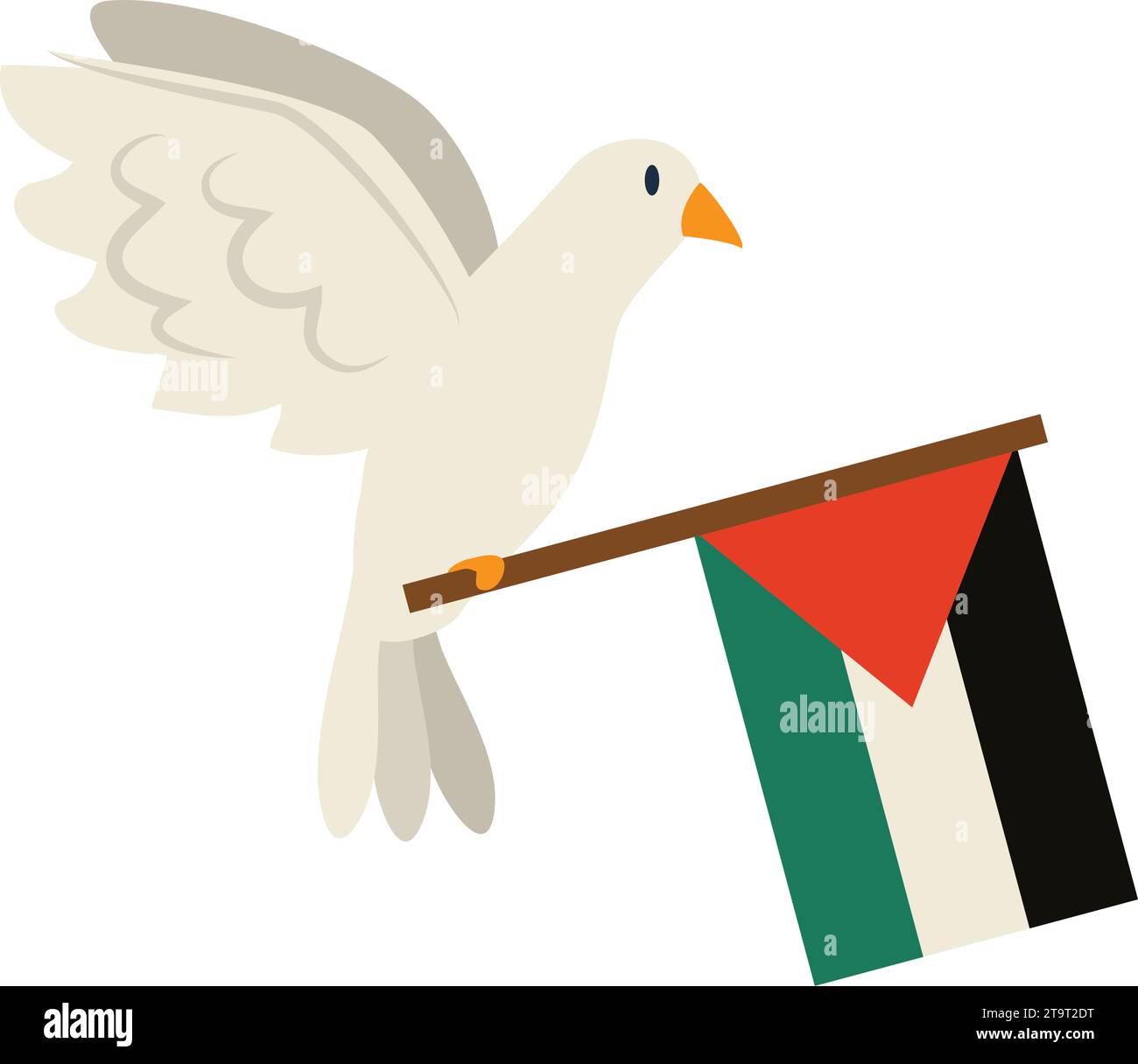 palästina Frieden Taube und Fahne Stock-Vektorgrafik - Alamy