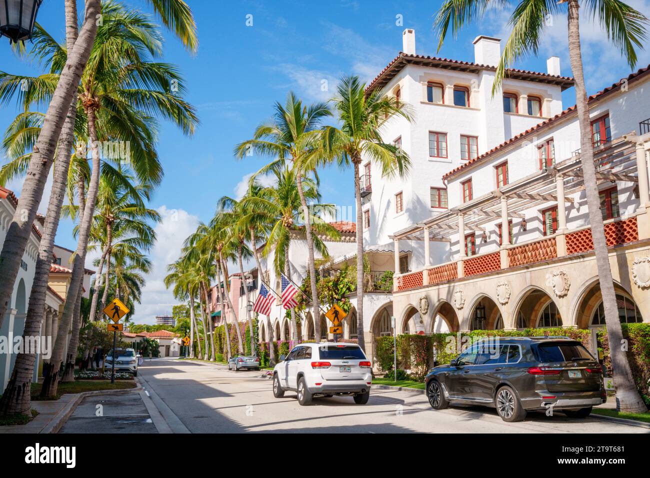 Wert Avenue, Palm Beach, Florida Stockfoto