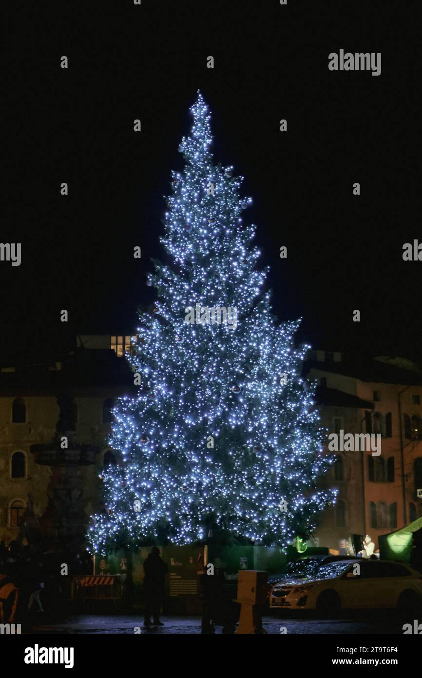 Der Weihnachtsbaum des Lichts Stockfoto
