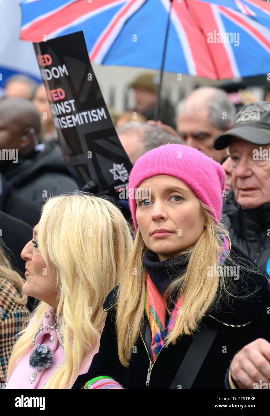 Rachel Riley (TV-Moderatorin) nahm am 26. November 2023 am Marsch gegen Antisemitismus in London Teil Stockfoto
