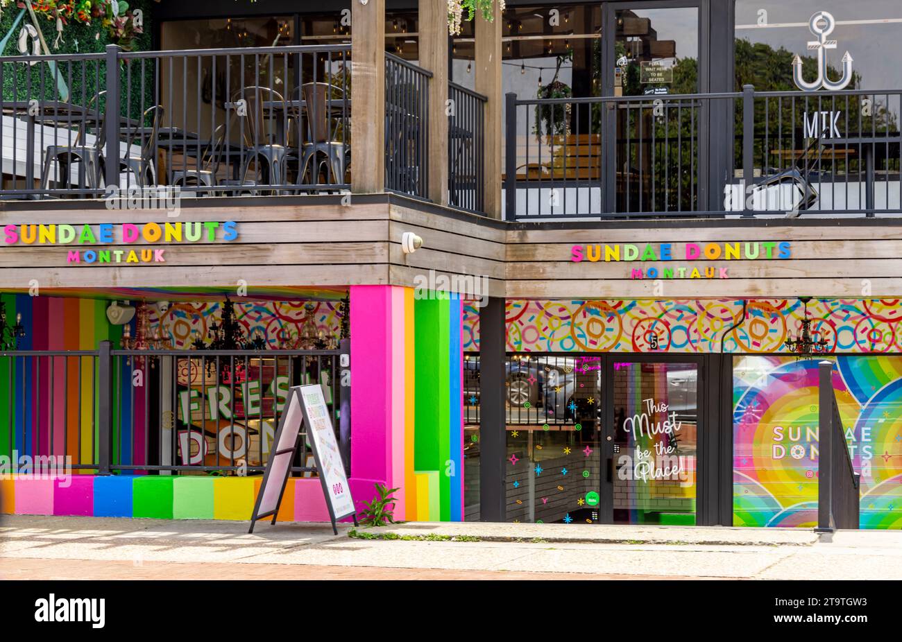 Sundae Donuts in Montauk Stockfoto