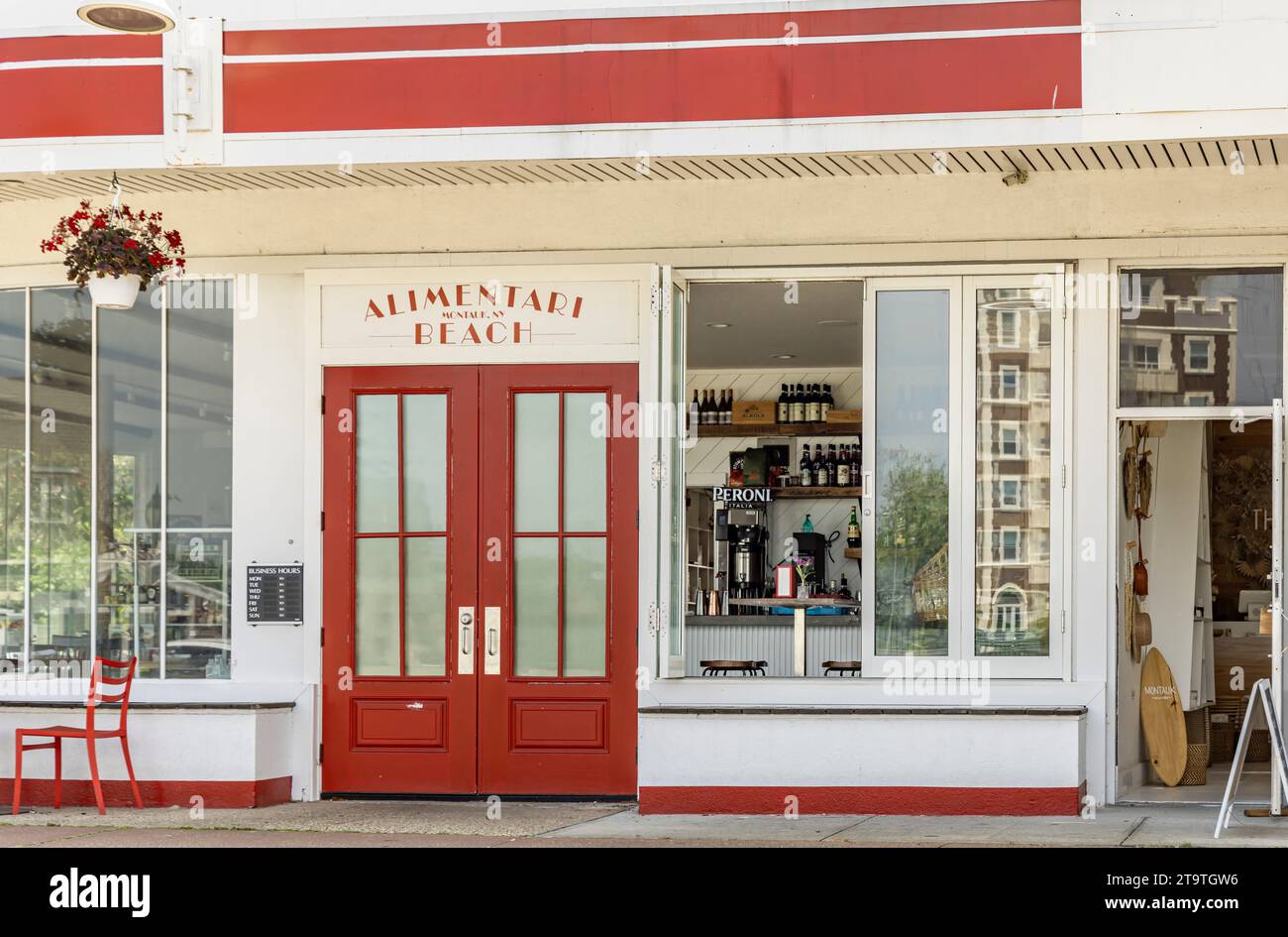 Alimentari Strand in Montauk Stockfoto