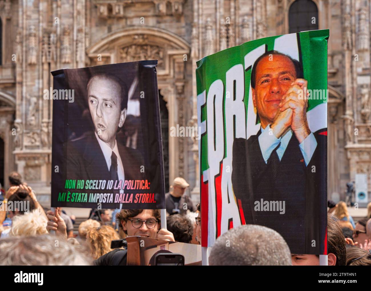 Die staatliche Beerdigung von Silvio Berlusconi, der am Morgen des 12. juni 2023 im Alter von 86 Jahren im San Raffaele Hospital in Mailand starb. Stockfoto