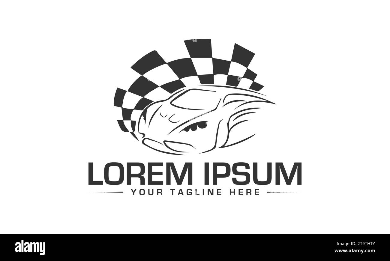 Design des Car-Logos Kreatives und einzigartiges Logo-Design Stock Vektor