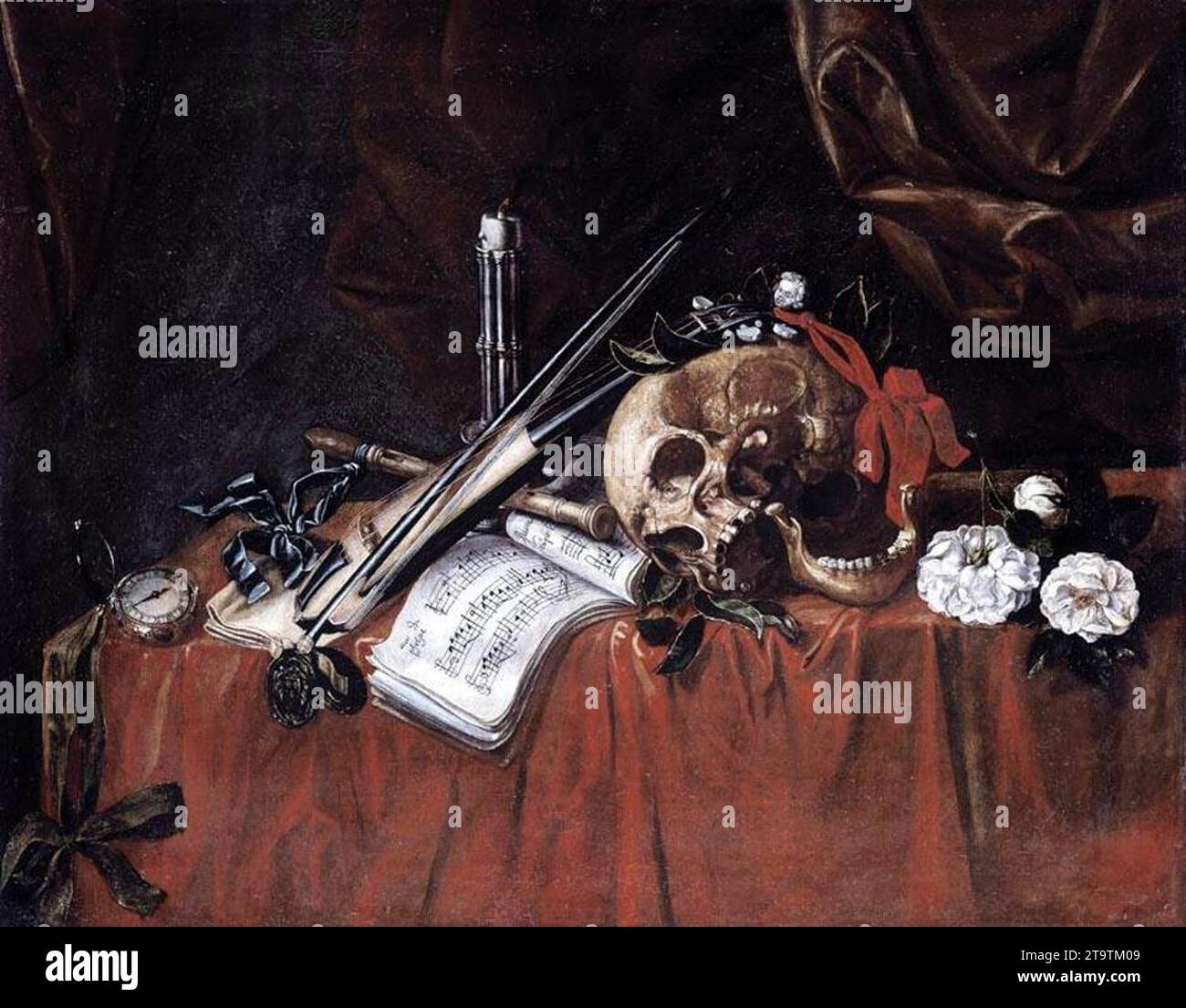 Vanitas Stillleben - von Simon Renard de Saint-Andre Stockfoto