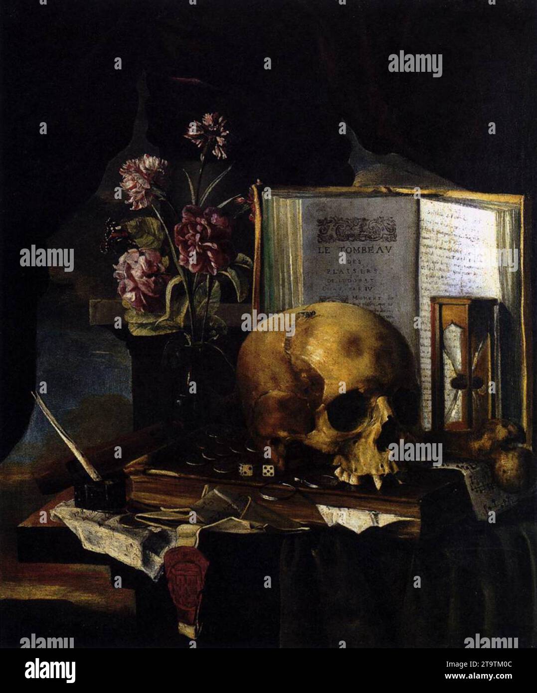 Vanitas Stillleben - von Simon Renard de Saint-Andre Stockfoto