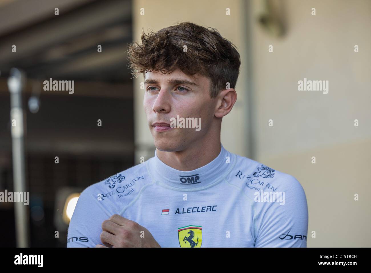 Yas Marina Circuit, Abu Dhabi, Vereinigte Arabische Emirate, 26.November 2023; Arthur Leclerc vom Fahrer der Ferrari Academy während des Formel 1 Abu Dhabi Grand Prix (Foto: Jay HIRANO/ATP Images) (HIRANO Jay/ATP/SPP) Credit: SPP Sport Press Photo. /Alamy Live News Stockfoto