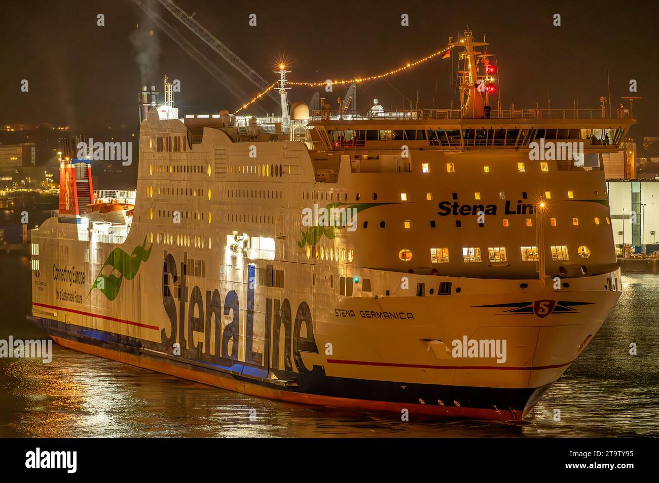 Stena Line's STENA GERMANICA im Hafen von Kiel Stockfoto