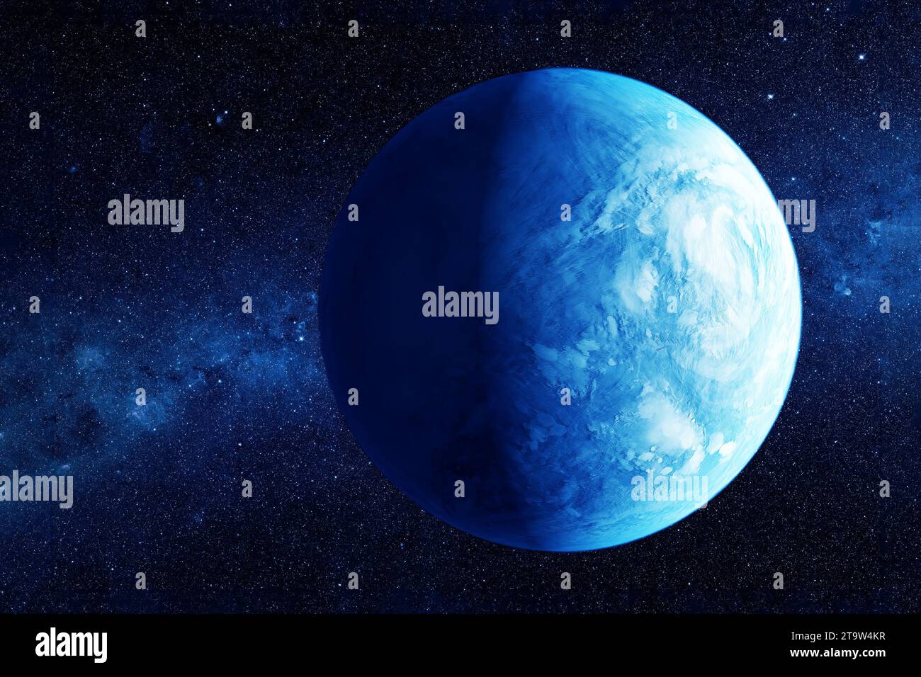 Ein Exoplanet ähnlich der Erde. Elemente dieses Bildes, bereitgestellt von der NASA Stockfoto
