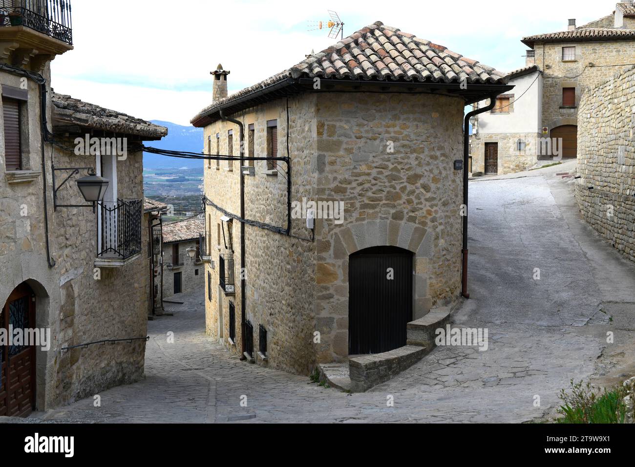 SOS del Rey Católico, mittelalterliche Stadt. Cinco Villas, Zaragoza, Aragón, Spanien. Stockfoto