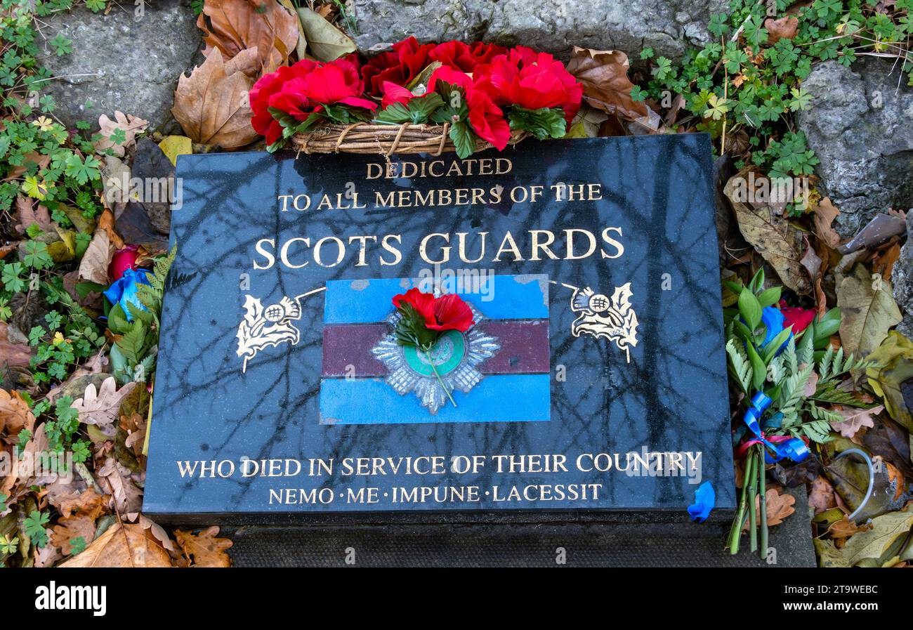 Memorial for the Scots Guards verlor die Verteidigung des Vereinigten Königreichs Stockfoto