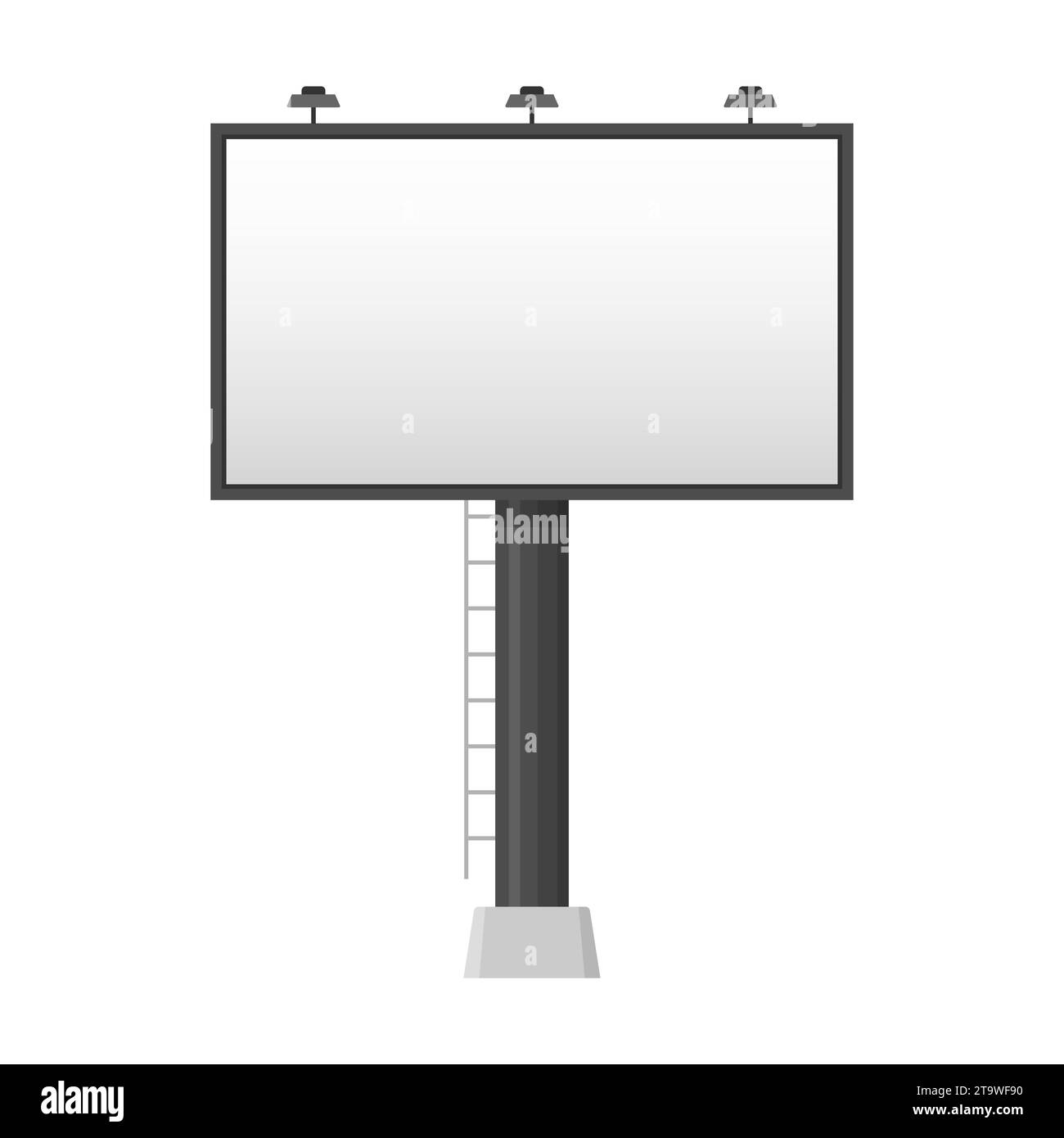 Leere Reklametafeln. Leere Reklametafel isoliert auf weißem Hintergrund. Leeres Banner für den Außenbereich in Großformat für Werbemedien. Außenwerbung Stock Vektor