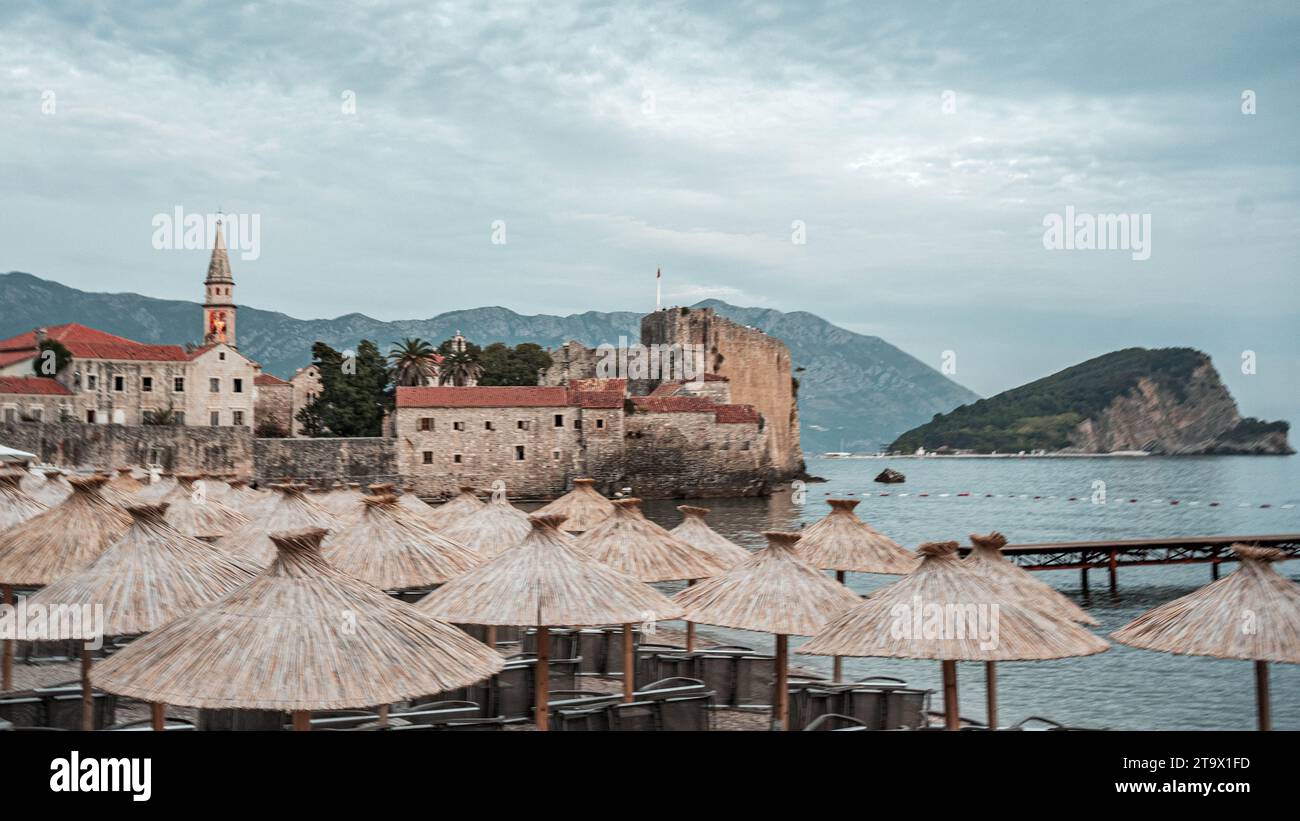 Urocze miasto Budva, Czarnogóra Stockfoto