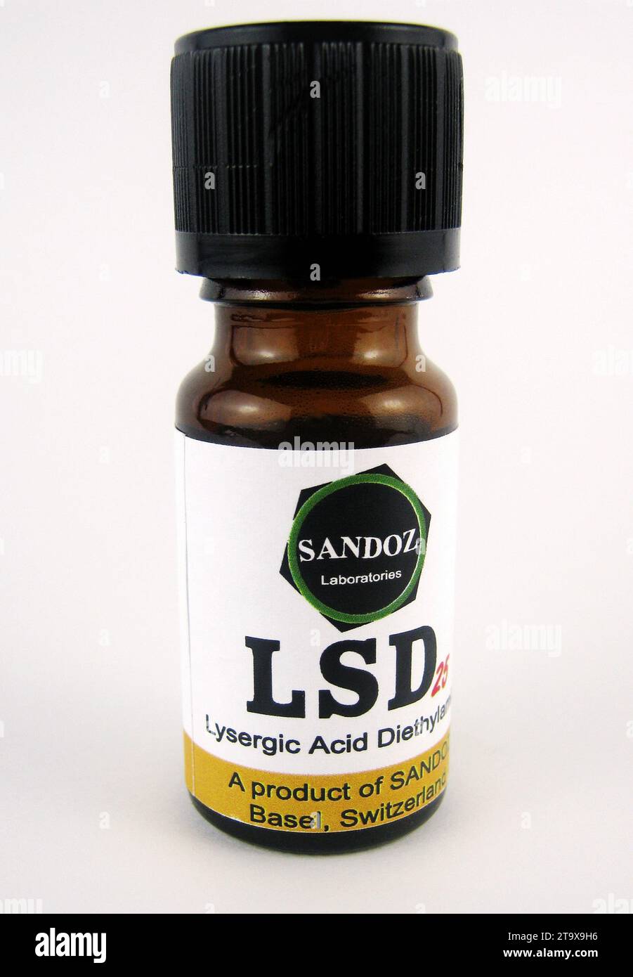 Sandoz LSD 25 - Lysergsäurediethylamid. Stockfoto