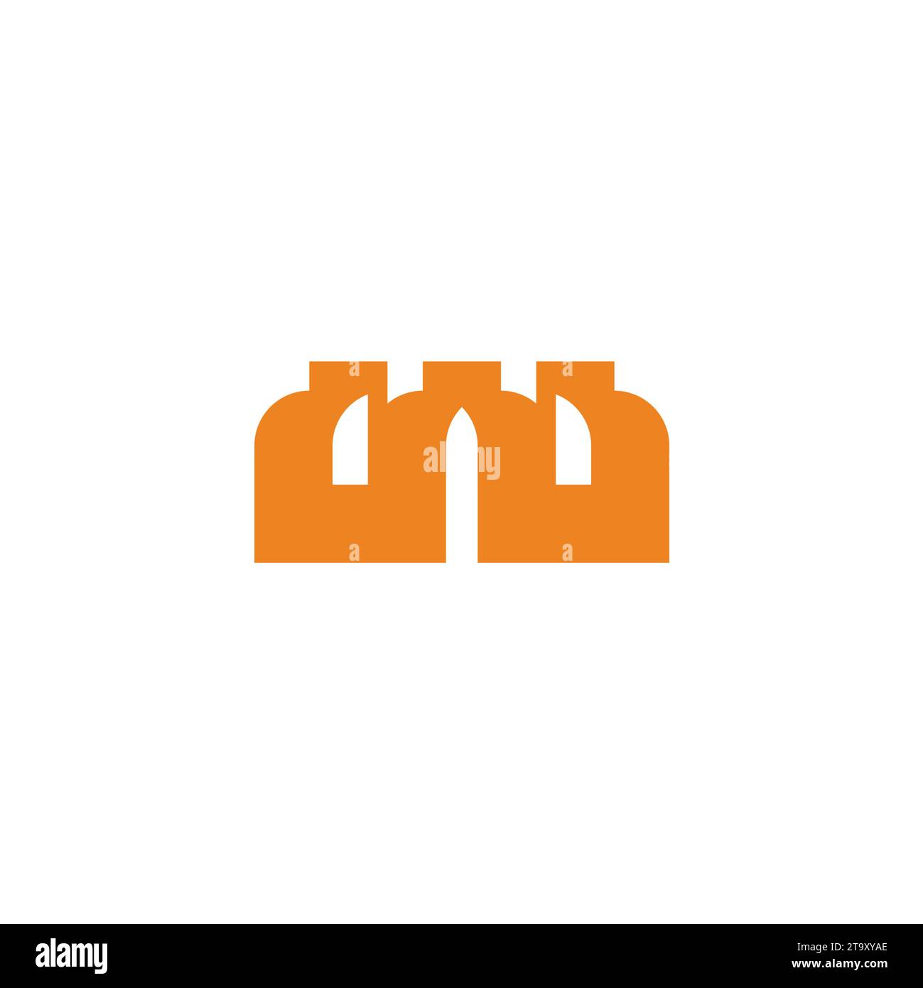 Abstrakter arabischer Wüstenboden Haus Logo Vektor Stock Vektor