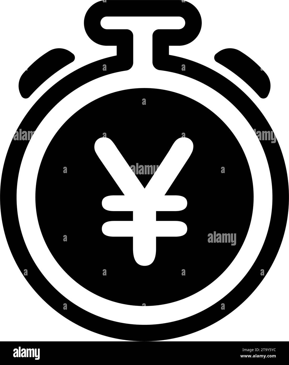 Leerverkauf Vektor Icon Illustration ( Japanischer Yen ) Stock Vektor