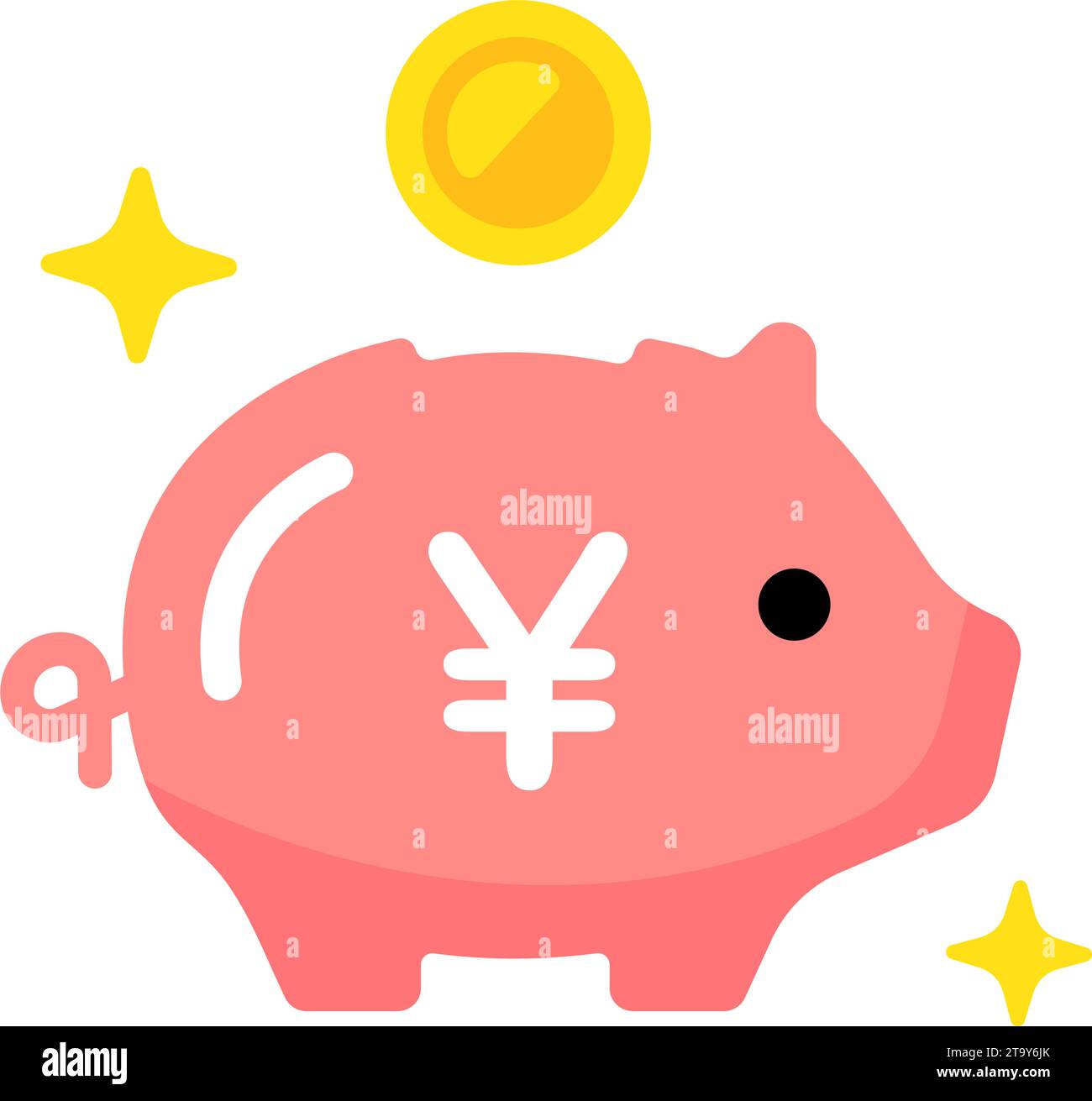 Geld sparen Vektor Icon Illustration ( Japanischer Yen ) Stock Vektor