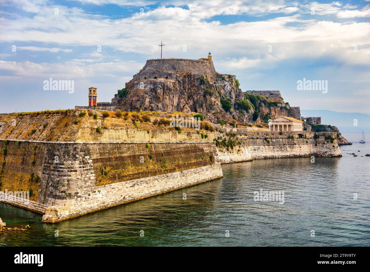 Die alte venezianische Festung von Korfu Stadt, Korfu, Griechenland. Die alte Festung von Korfu ist eine venezianische Festung in der Stadt Korfu. Venezianische Alte Festung ( Stockfoto