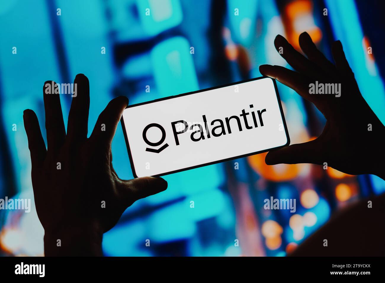 Brasilien. November 2023. In dieser Abbildung wird das Palantir Technologies Logo auf einem Smartphone-Bildschirm angezeigt. Quelle: SOPA Images Limited/Alamy Live News Stockfoto