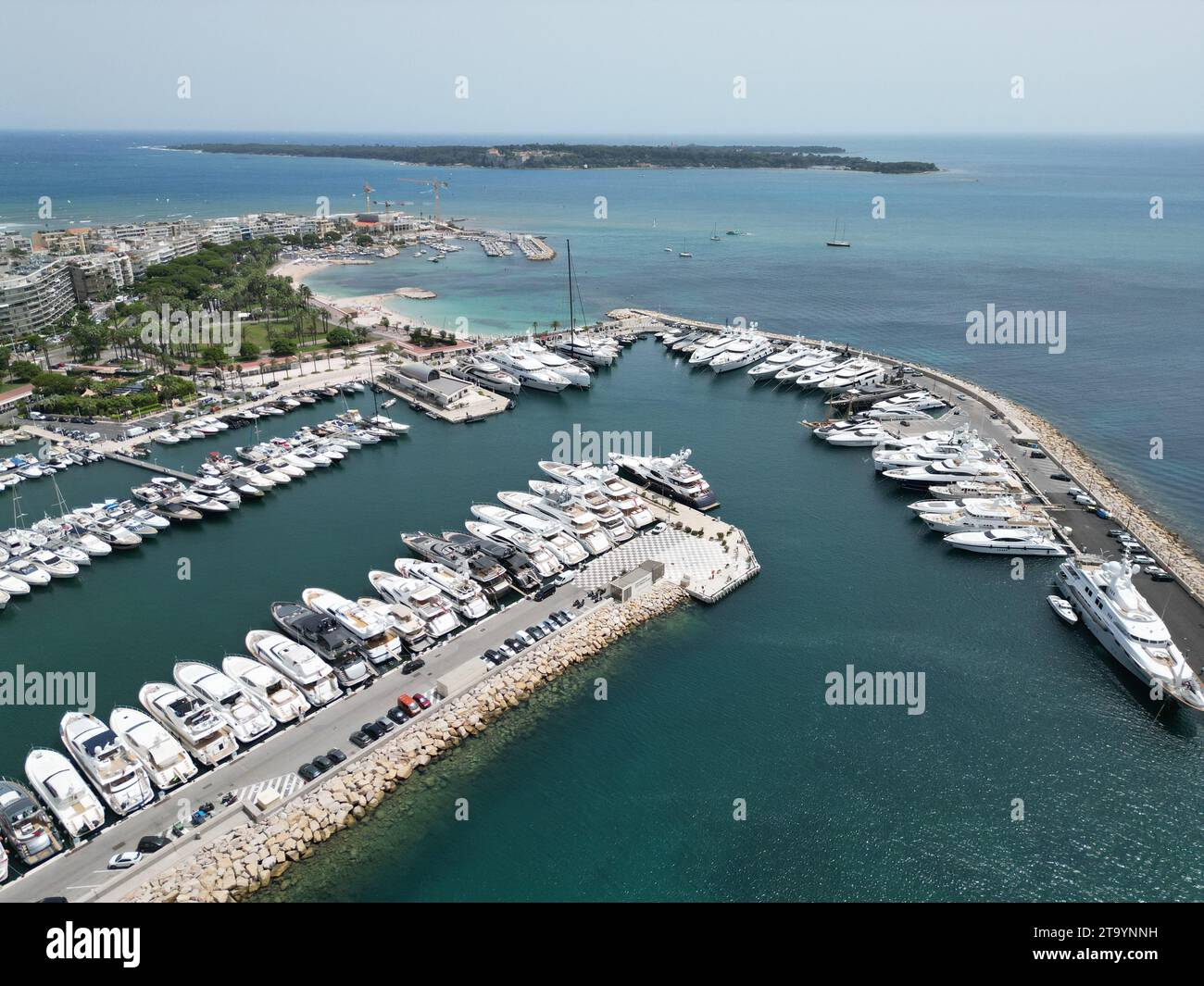 DIAMS Yachting Französische Riviera Cannes Frane Drohne, Luftfahrt Stockfoto