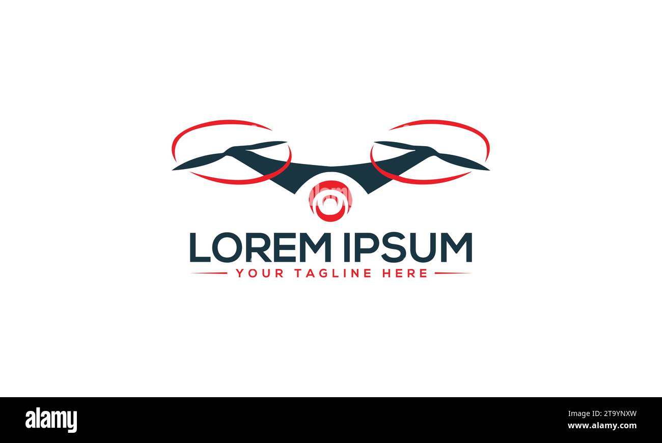 Drohnen-Logo-Design Kreatives und professionelles Logo-Design Stock Vektor