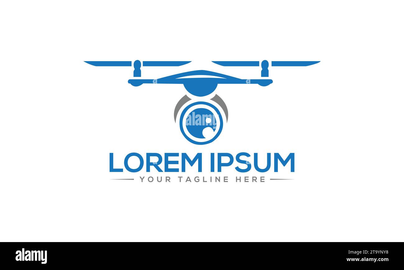 Drohnen-Logo-Design Kreatives und professionelles Logo-Design Stock Vektor
