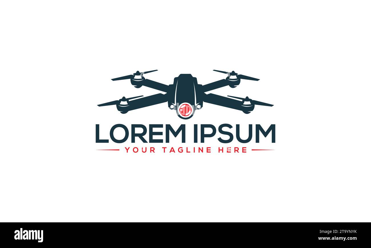 Drohnen-Logo-Design Kreatives und professionelles Logo-Design Stock Vektor